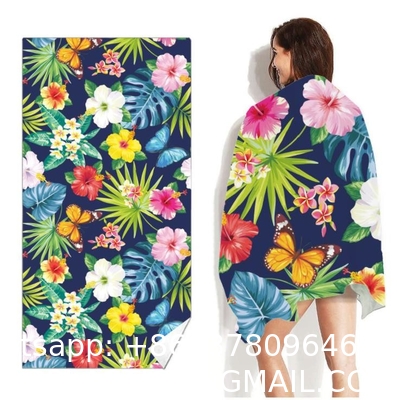 Custom Logo Beach Towel Personalized Photo Design Text Name Beach Towel for Kids Men Women Sand Free Quick Dry Bath