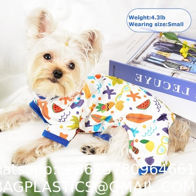 Pet Shirts for Small Dogs Cats,Soft and Breathable Dog Printed Clothes with Cute Patten,Dog Sweatshirt Outfit