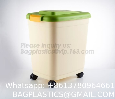 Airtight Pet Food Storage Container Combo with Scoop Treat Box for Dog Cat Bird Food, Keep Pests Out, Translucen