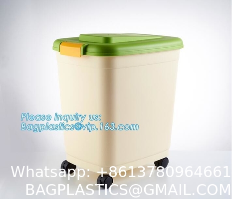 Airtight Pet Food Storage Container Combo with Scoop Treat Box for Dog Cat Bird Food, Keep Pests Out, Translucen