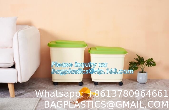 Airtight Pet Food Storage Container Combo with Scoop Treat Box for Dog Cat Bird Food, Keep Pests Out, Translucen