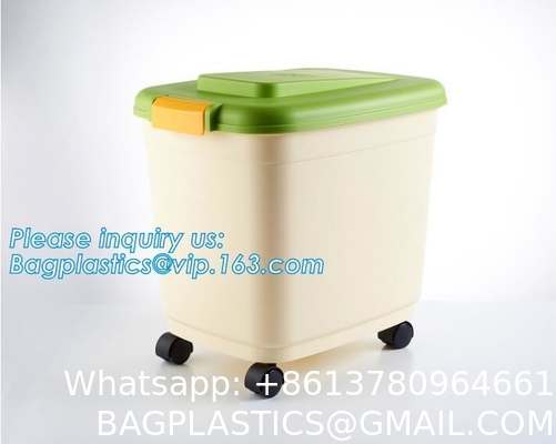 Airtight Pet Food Storage Container Combo with Scoop Treat Box for Dog Cat Bird Food, Keep Pests Out, Translucen