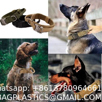 Tactical Dog Collar ornaments Dog Collar Nylon Dog Collar Heavy Duty Metal Buckle with Handle for Dog Training