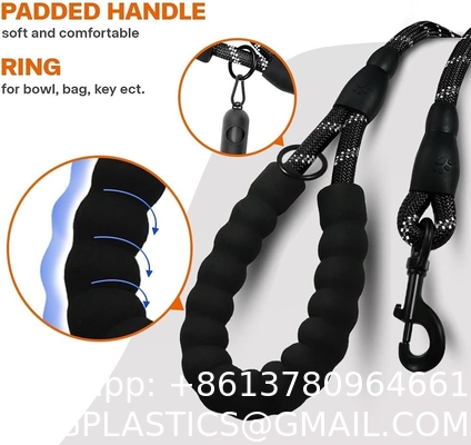 Dog Leash Heavy Duty, Comfortable Padded Handle, Highly Reflective Threads Dog Leash for Large Dogs