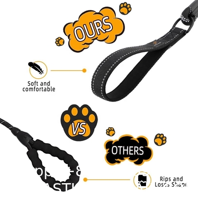 Dog Leash Heavy Duty, Comfortable Padded Handle, Highly Reflective Threads Dog Leash for Large Dogs