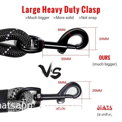 Dog Leash Heavy Duty, Comfortable Padded Handle, Highly Reflective Threads Dog Leash for Large Dogs