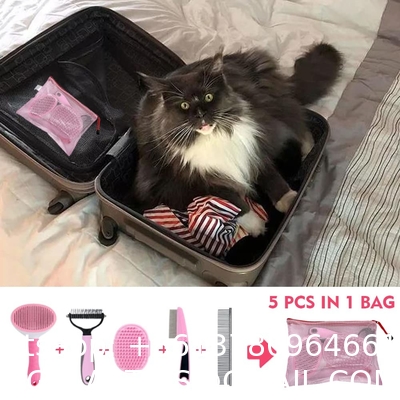 Dog Brush Grooming Kit 5 In 1 Shedding - Dog Grooming Dog Brush for Shedding Haired Dogs, Deshedder Brush for Dogs