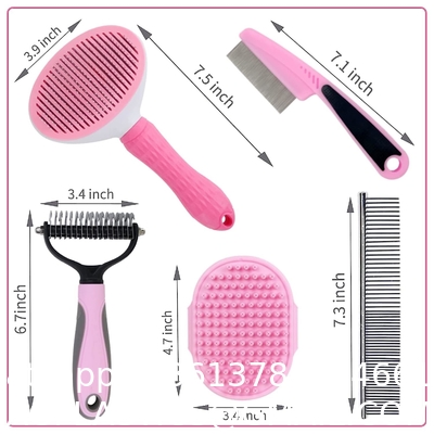 Dog Brush Grooming Kit 5 In 1 Shedding - Dog Grooming Dog Brush for Shedding Haired Dogs, Deshedder Brush for Dogs