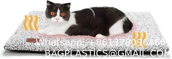 Self Warming Dog Bed Mat, Soft Plush Pet Sleeping Pad for Dog Cats, Winter Pet Blanket for Dog Bed, Couch, Sofa, Car