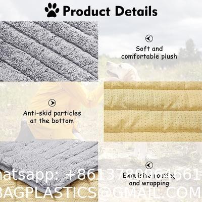 Self Warming Dog Bed Mat, Soft Plush Pet Sleeping Pad for Dog Cats, Winter Pet Blanket for Dog Bed, Couch, Sofa, Car