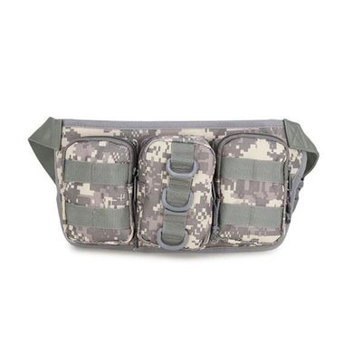 ornaments Camouflage Waist Bag Utility Belt with Water Bottle Holder Hiking Mountaineering Camping Riding Fish