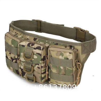 ornaments Camouflage Waist Bag Utility Belt with Water Bottle Holder Hiking Mountaineering Camping Riding Fish