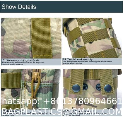 Tactical Molle Water Pouch, Tactical Bottle Holder ornaments Water Bottle Bag Hydration Carrier H20 Pouch Kettle Pouch