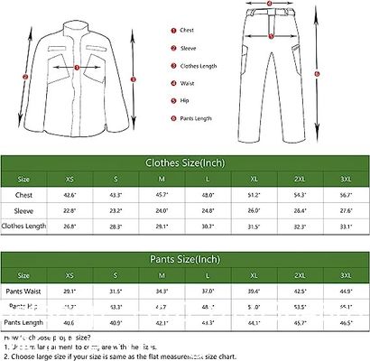 ornaments Uniform Suit Unisex Lightweight ornaments Camo Tactical Camo Hunting Combat BDU Uniform Army Suit Set