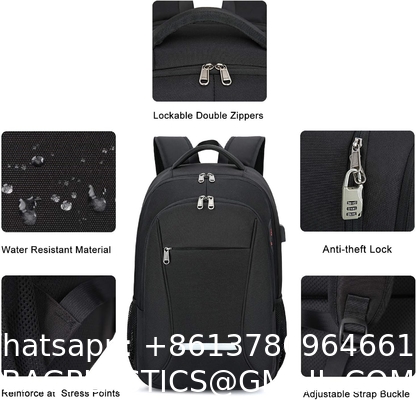 Travel Laptop Backpack, Business Backpack Anti-Theft with USB Charging Port Password Lock, Durable Water Resistant