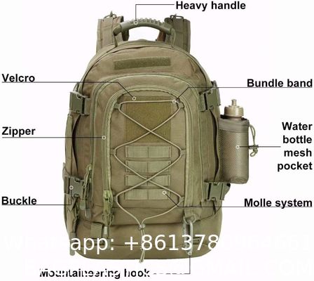 Backpack for Men Large ornaments Backpack Tactical Travel Backpack for Work,Camping,Hunting,Hiking