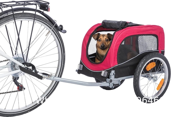 Dog Bike Trailer, Folding Pet Dog Trailer Cart for Bicycle, Bike Cargo Wagon Carrier w/Universal Hitch & 20" Wheel