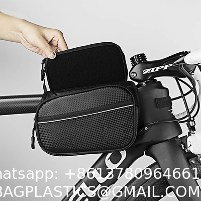 Bike Phone Front Frame Bag Waterproof Bicycle Handlebar Bag With Touch Screen Cell Phone Case Holder Cycling Storage