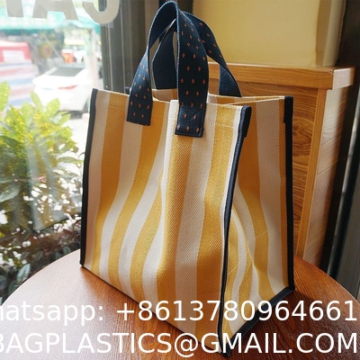 Large-Capacity Hand-Carried Take-Away Lunch Thickened Waterproof Canvas Shopping Bag Portable Portable Travel Bag