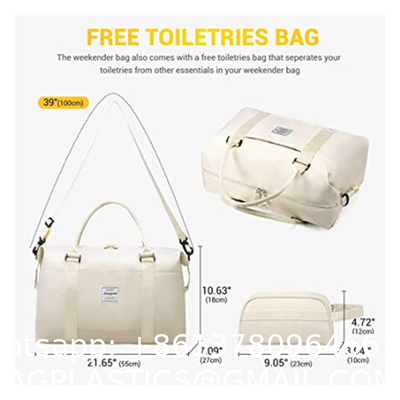 Customized Water Proof Travel Luggage Gym Tote Bag Carry On Overnight Sport Yoga Duffel Bag With Cosmetic Storage Bag