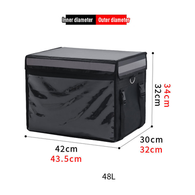 62L Extra Large Cooler Bag Car Ice Pack Insulated Thermal Lunch Pizza Bag Fresh Food Delivery Container Refrigerator Bag