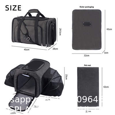 Dog Cat Carrier Airline Approved Pet Carrier Expandable Soft Sided Dog Travel Carrier Bag Dog Saddle Bag Pack
