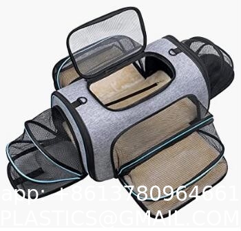 Dog Cat Carrier Airline Approved Pet Carrier Expandable Soft Sided Dog Travel Carrier Bag Dog Saddle Bag Pack