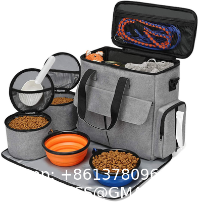 Dog Travel Bag Weekend Pet Travel Set For Dog And Cat,Airline Approved Tote Organizer With Multi-Function Pockets