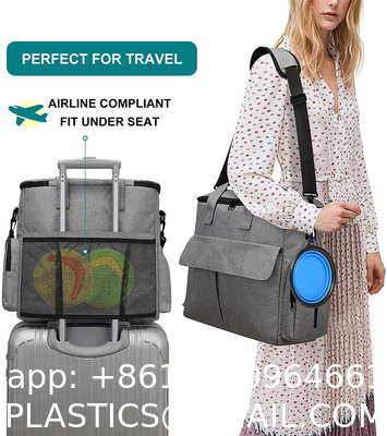 Dog Travel Bag Weekend Pet Travel Set For Dog And Cat,Airline Approved Tote Organizer With Multi-Function Pockets