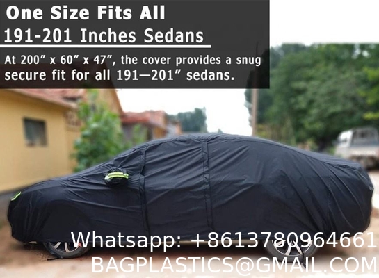 Custom Size and Logo Uv Protection Body Car Cover Sun Wholesale Good Quality Polyester 52X48X32CM 0.8-3kg 200 Pcs