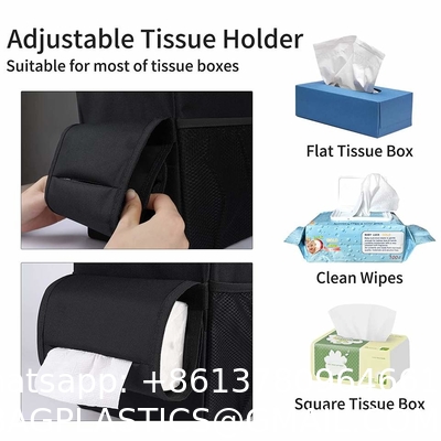 Auto Accessories Car Garbage Can with Car Liner Removable Storage Bag and Wet Tissue Holder 100% Leak-Proof