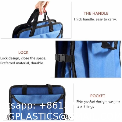 Car Trunk Organizer with Cooler Bag for Hot/Cold Food While Traveling Shopping Camping, Collapsible Auto Trunk Storage