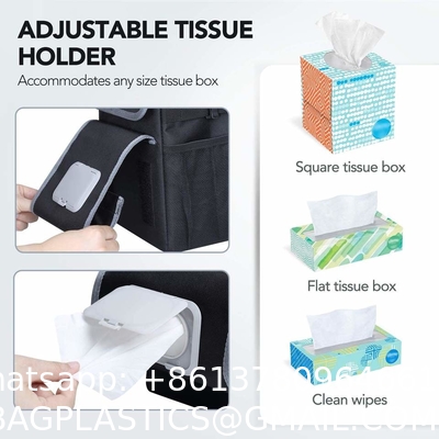 Custom Wholesale Portable Cheap Waterproof 100% Leak Proof Car Trash Can With Lid And Storage Pockets