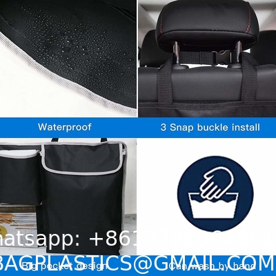 Premier SUV Truck 4 Pockets 2 Mesh Pouches Car Trunk Hanging Back Seat Storage Bag Organizer