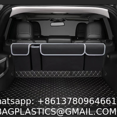 Premier SUV Truck 4 Pockets 2 Mesh Pouches Car Trunk Hanging Back Seat Storage Bag Organizer