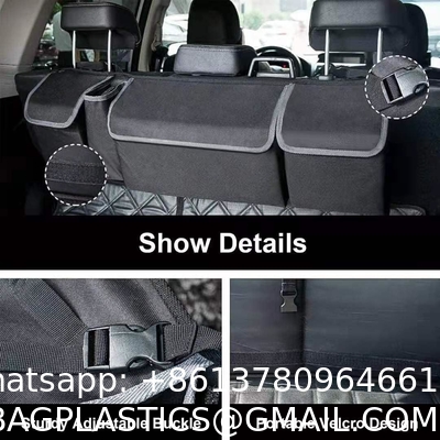 Premier SUV Truck 4 Pockets 2 Mesh Pouches Car Trunk Hanging Back Seat Storage Bag Organizer