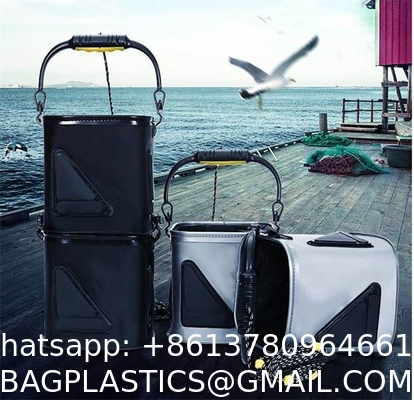Portable Fishing Water Pail for Camping Traveling Hiking Fishing Boating Gardening with 4.5 Meters Rope