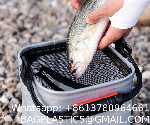 Portable Fishing Water Pail for Camping Traveling Hiking Fishing Boating Gardening with 4.5 Meters Rope