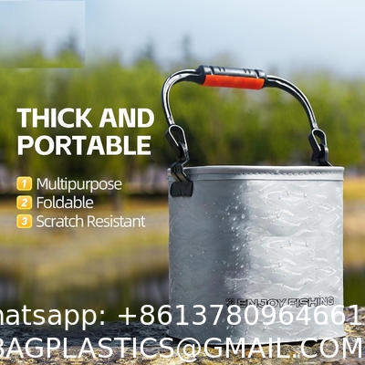 Portable Fishing Water Pail for Camping Traveling Hiking Fishing Boating Gardening with 4.5 Meters Rope