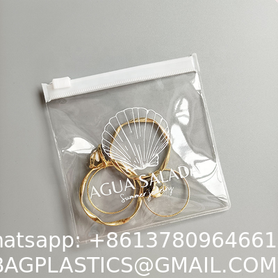 Luxury Custom Size Rings EARRINGS Packaging Mini Pouch Laser Colorful PVC Zipper Hologram Clear Plastic Jewelry Bag
