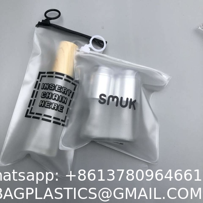 High Quality Custom Black Frosted Pvc Phone Case Slider Zip Lock Pouch Clothing Packaging Zipper Bag With Your Logo