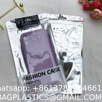 High Quality Custom Black Frosted Pvc Phone Case Slider Zip Lock Pouch Clothing Packaging Zipper Bag With Your Logo