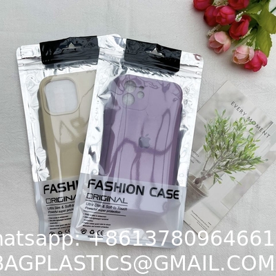 High Quality Custom Black Frosted Pvc Phone Case Slider Zip Lock Pouch Clothing Packaging Zipper Bag With Your Logo