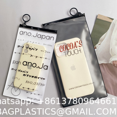 Phone Case Packing Pvc Zipper Bag Customized Logo Printing Plastic Bag Packaging Frosted Ziplock Bag