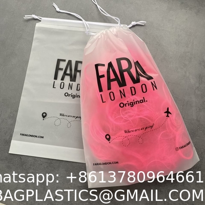Custom Large Eco Friendly Drawstring Bag Plastic Frosted Bags Packaging Poly Bag For Clothes
