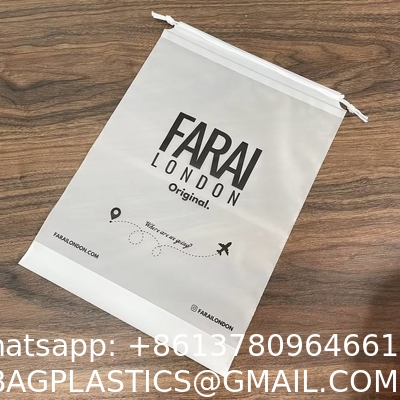 Custom Large Eco Friendly Drawstring Bag Plastic Frosted Bags Packaging Poly Bag For Clothes