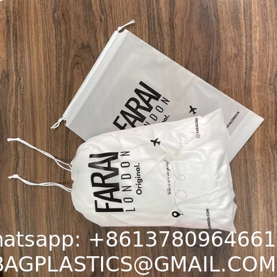 Custom Large Eco Friendly Drawstring Bag Plastic Frosted Bags Packaging Poly Bag For Clothes