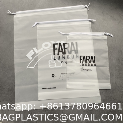 Custom Large Eco Friendly Drawstring Bag Plastic Frosted Bags Packaging Poly Bag For Clothes