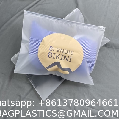 High Quality Customize Printing Logo Frosted Ziplock Plastic Eco Friendly Small Bikini Swimwear Packaging Zipper Bag