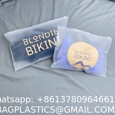 High Quality Customize Printing Logo Frosted Ziplock Plastic Eco Friendly Small Bikini Swimwear Packaging Zipper Bag